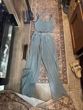 Buckle Lounge SET in Heather Gray Blue